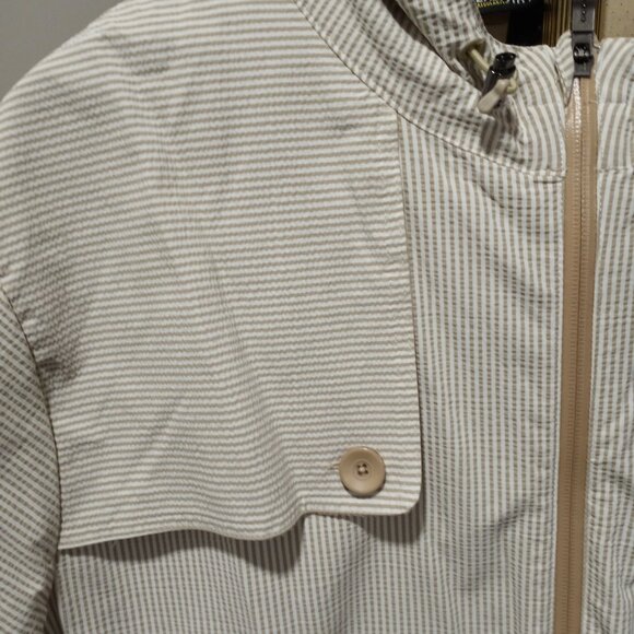 UNDER ARMOUR BEIGE|WHITE STRIPE ANORAK WITH HOOD MEN SIZE XXL - Picture 5 of 9